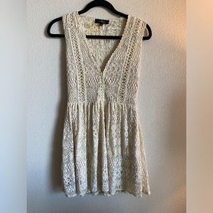 ANGL white lace dress size medium